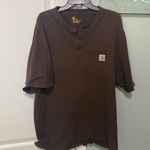 Mens Carhartt K84 Workwear Pocket Short Sleeve Henley Style Shirt